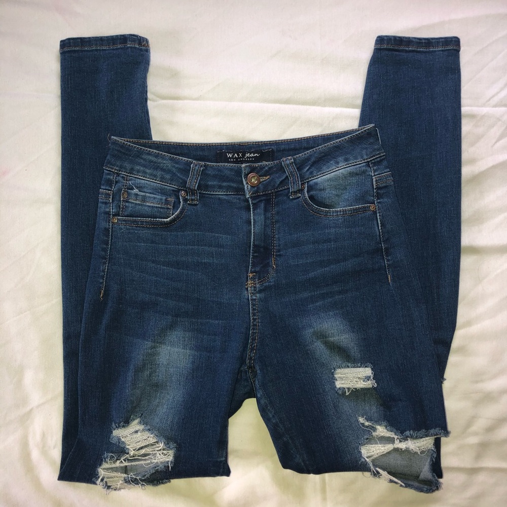 distressed jeans